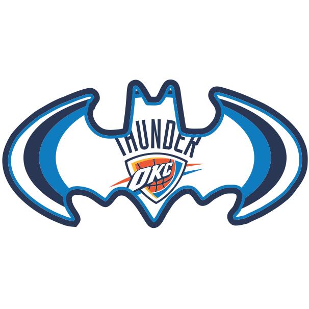 Oklahoma City Thunder Batman Logo iron on transfers